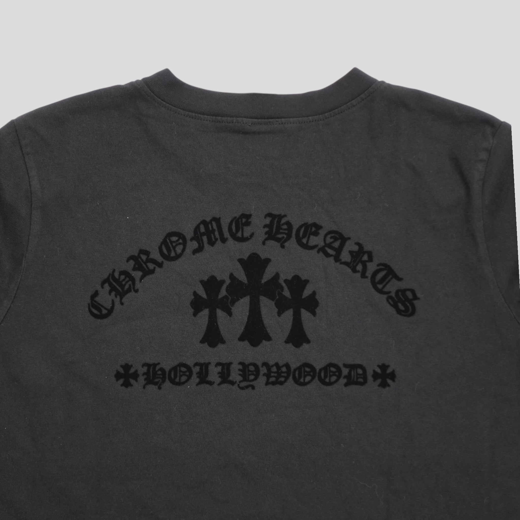 Chrome Hearts Femme Manches Longues Flocquées Triple Croix Noires
