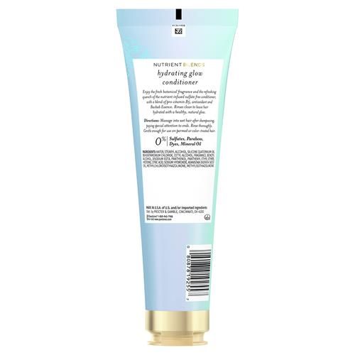 Revitalisant sans sulfates Pantene, hydrate les cheveux secs et abîmés, mélanges de nutriments à l'essence de baobab, sans danger pour les cheveux colorés, 236 ml