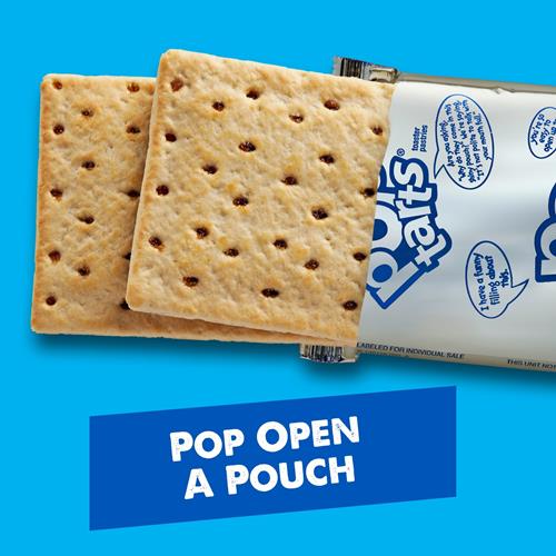 Pop-Tarts Pâtisseries à toaster, aliments pour le petit-déjeuner, collations pour enfants, Cassonade Cannelle Non Glaçée, Boîte de 382g (8 Pop-Tarts)