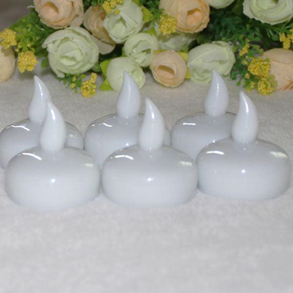 3/6 Bougies LED sans Flamme Étanche Scintillantes Sans Flamme à Piles Flottantes pour Centre de Table de Mariage Piscine et SPA Lumière Chaude Scintillante Alimentée par Piles pour Mariage Maison Anniversaire Décoration de Fête