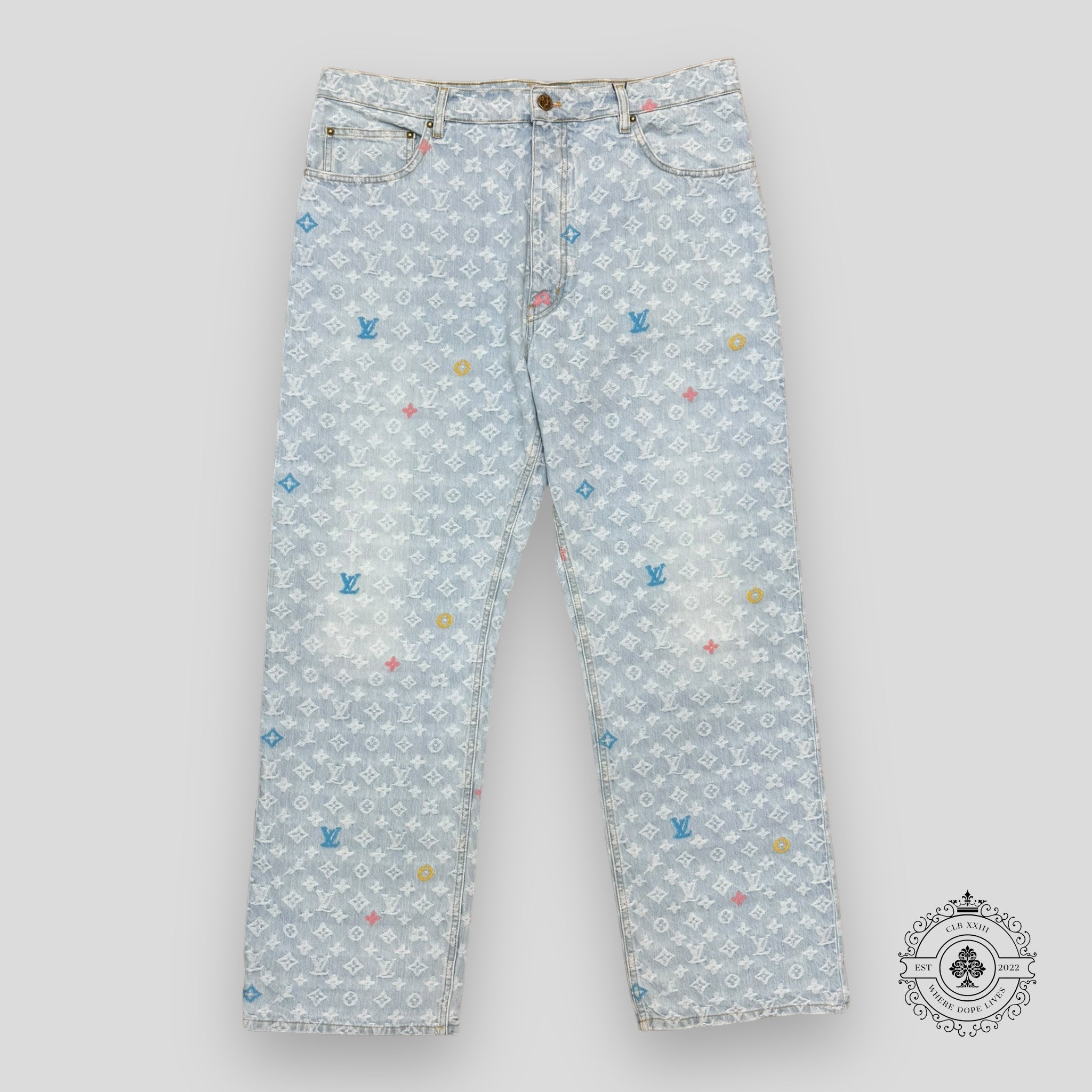 Pantalon en jean Louis Vuitton Monogram Craggy
