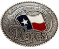 Nocona Lone Star Texas Flag Ovale - Boucle de ceinture
