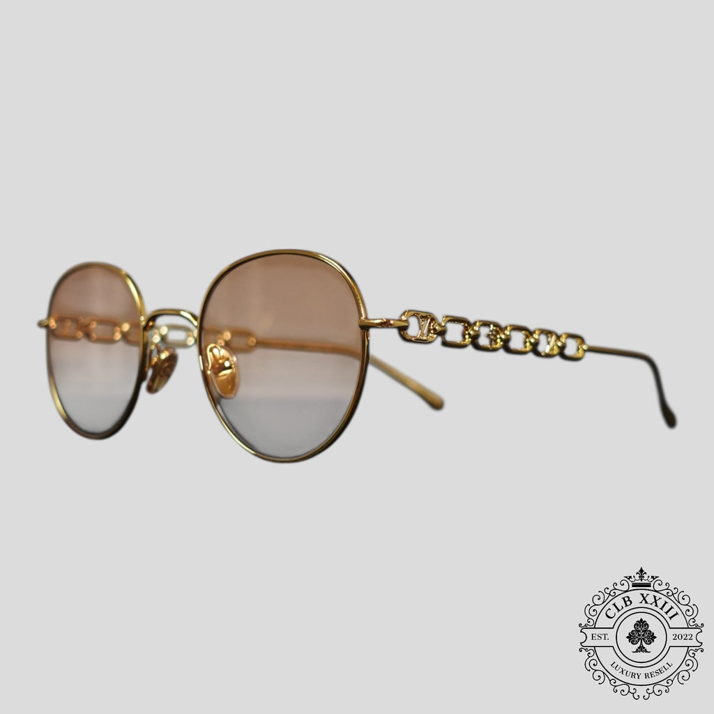 Lunettes chaîne Louis Vuitton dorées