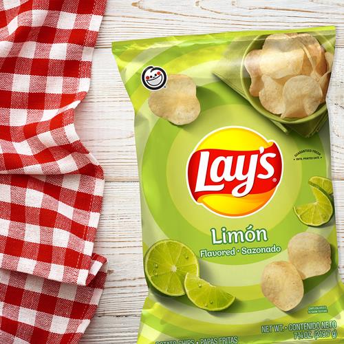 Croustilles Lays saveur citron, sac de 7,75 oz