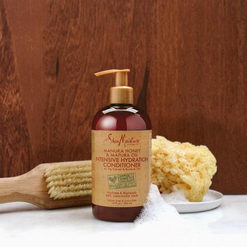 Après-shampoing hydratation intense SheaMoisture pour cheveux secs et abîmés, au miel de manuka et à l'huile de mafura pour nourrir et adoucir les cheveux, 384 ml