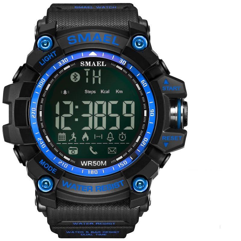 Montre Chronographe Homme Sport Intelligente Montre Militaire Sport Multifonction Étanche 50M Montre Digitale LED pour Homme