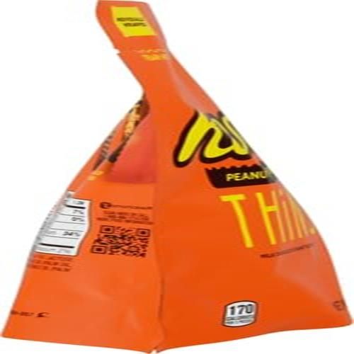 Reeses Thins Coupes Beurre de Cacahuètes et Chocolat au Lait, Sachet Familial, 209 g