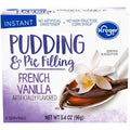 Kroger Préparation instantanée pour pouding et garniture de tarte à la vanille française 96 g