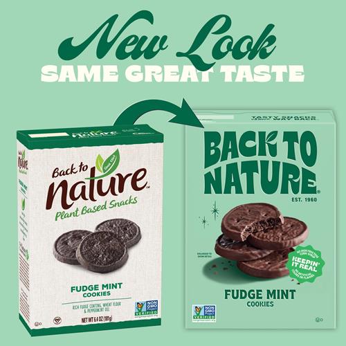 Back To Nature Biscuits Fudge Menthe - Végan, Sans OGM, Faits à base de farine de blé, Snacks Délicieux, 156 g