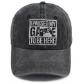 Casquette de Baseball Ajustable "J'ai Mis Mon Jeu en Pause Pour Être Ici"