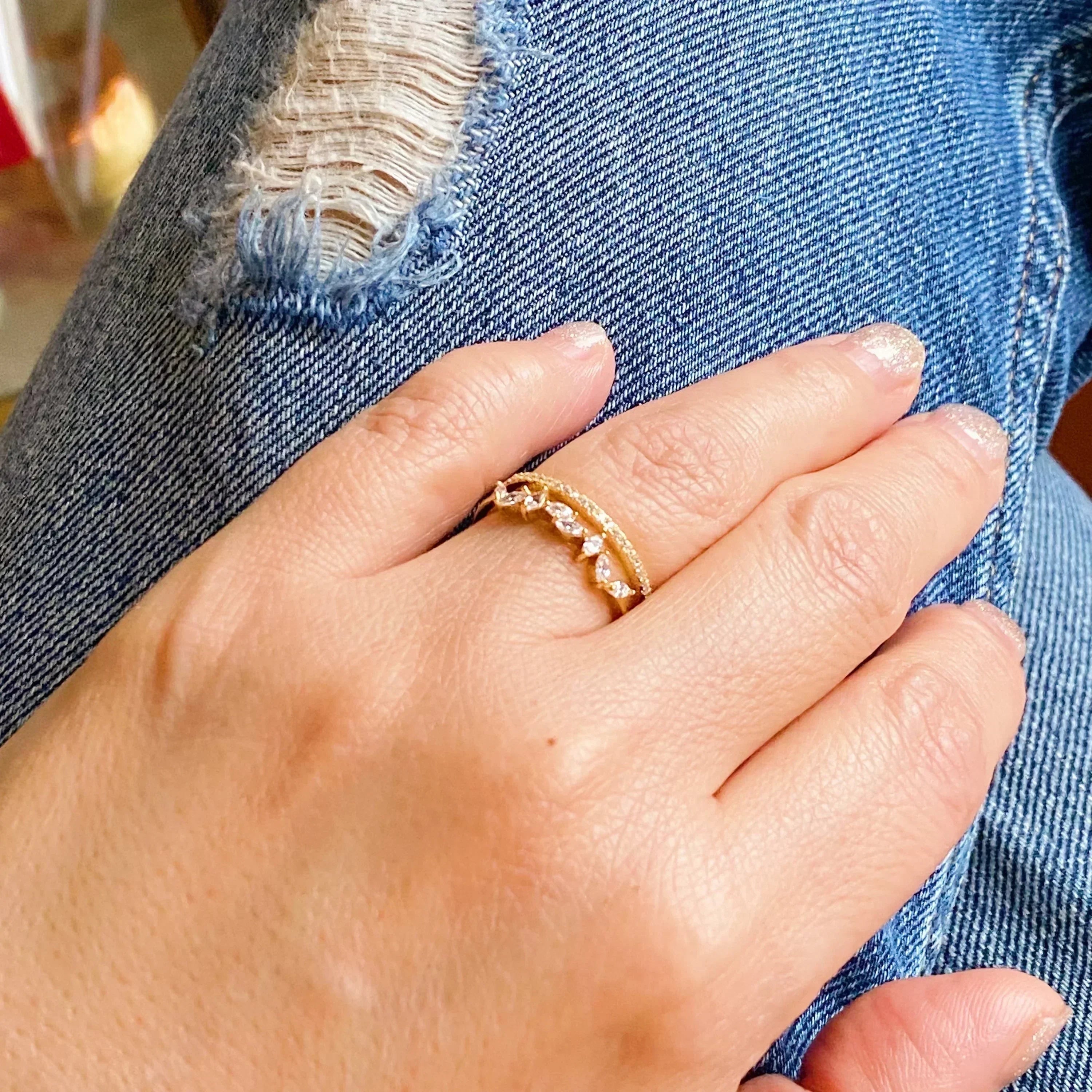 Bague sertie de bijoux Romance Française