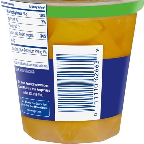 Morceaux de pêche Kroger 198 g