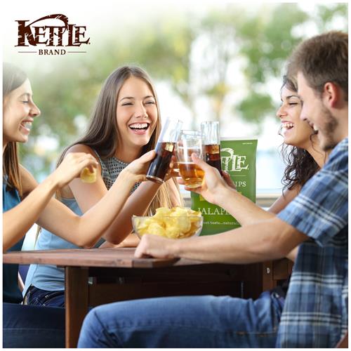 Chips de pommes de terre Kettle Brand, Kettle Chips Jalapeño, format familial, 368 g