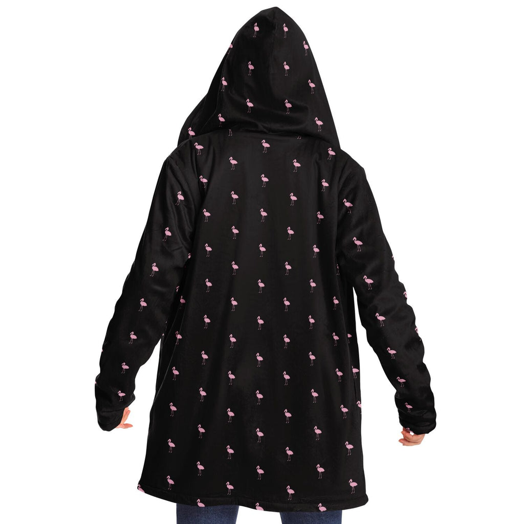 Sweat à capuche cape Flamingo Classique Noir