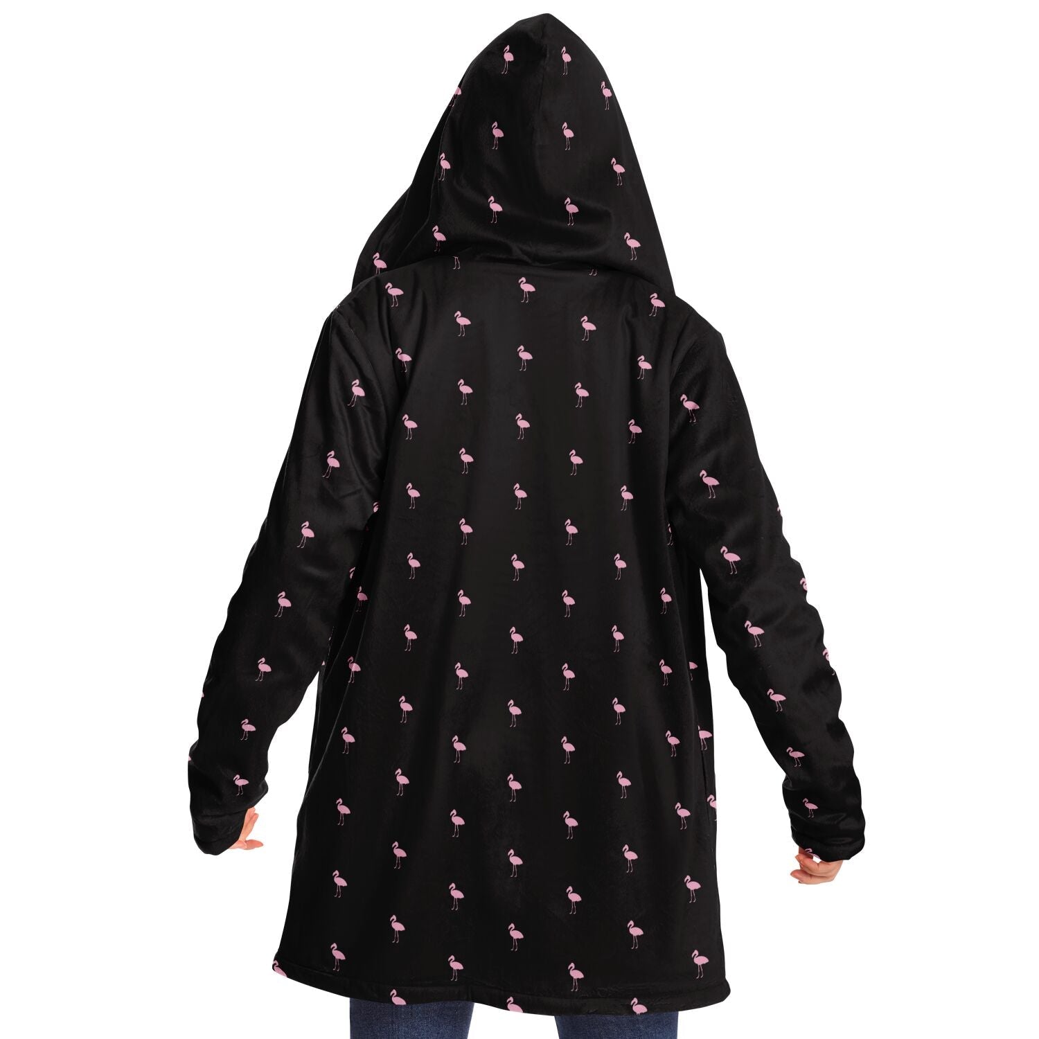Sweat à capuche cape Flamingo Classique Noir