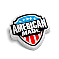 Fabriqué aux États-Unis - Autocollant de casque de chantier