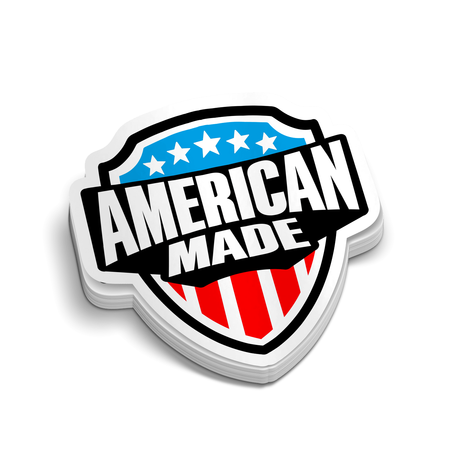 Fabriqué aux États-Unis - Autocollant de casque de chantier