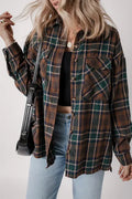 Veste intemporelle pour femme à carreaux boutonnée à manches longues – Vêtement d'extérieur léger et élégant en mélange de coton