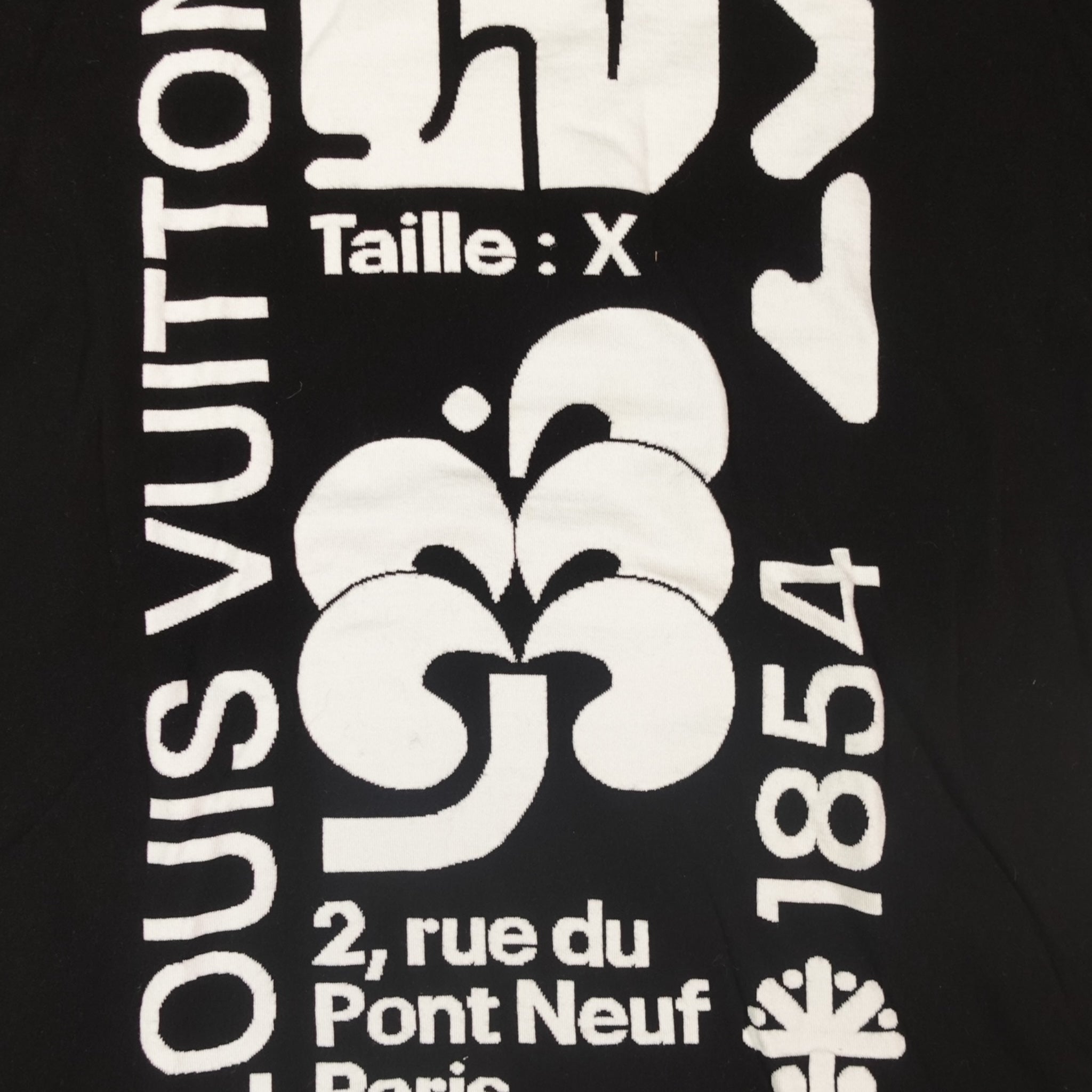 T-shirt à motif intarsia Louis Vuitton noir