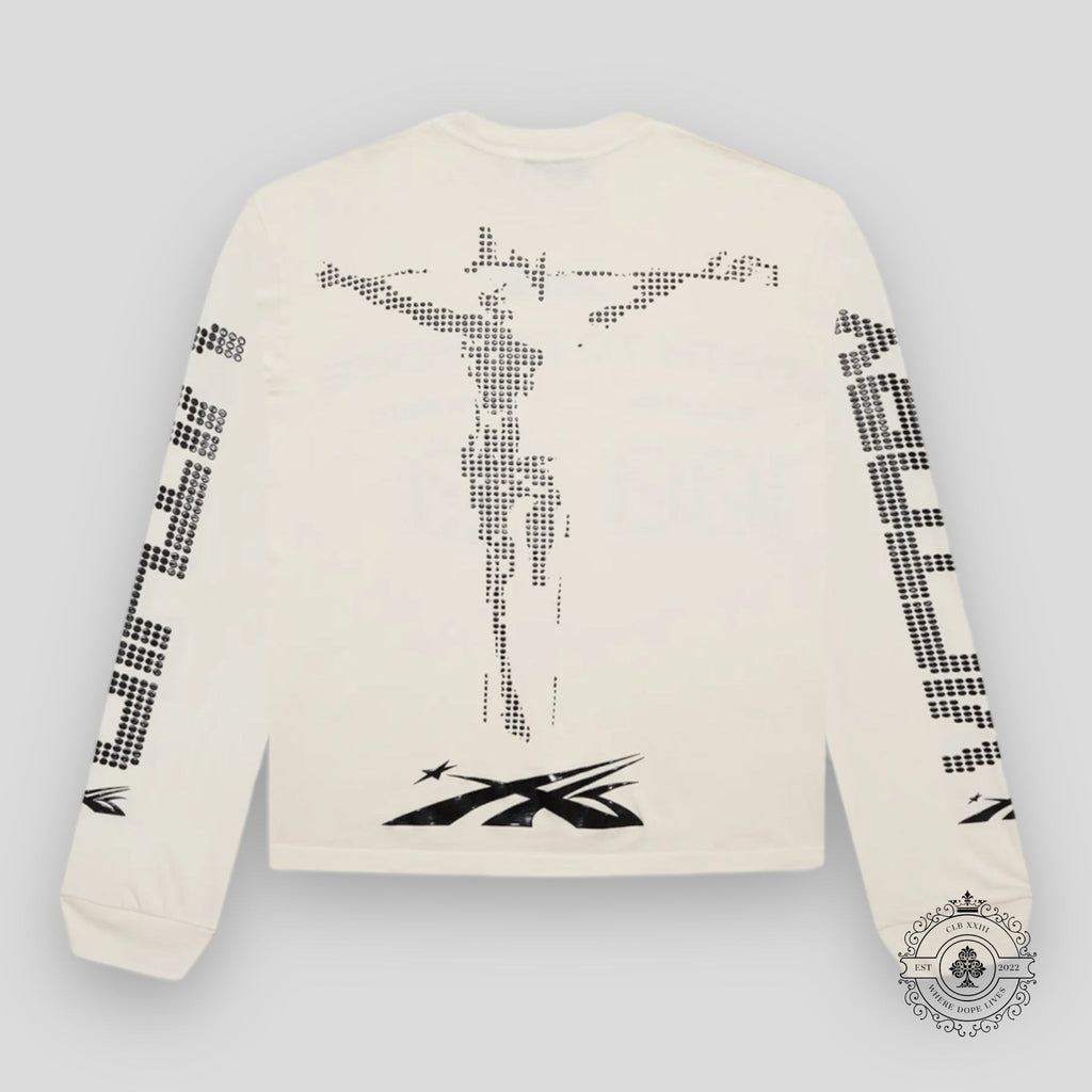 T-shirt manches longues Hellstar Scoreboard blanc