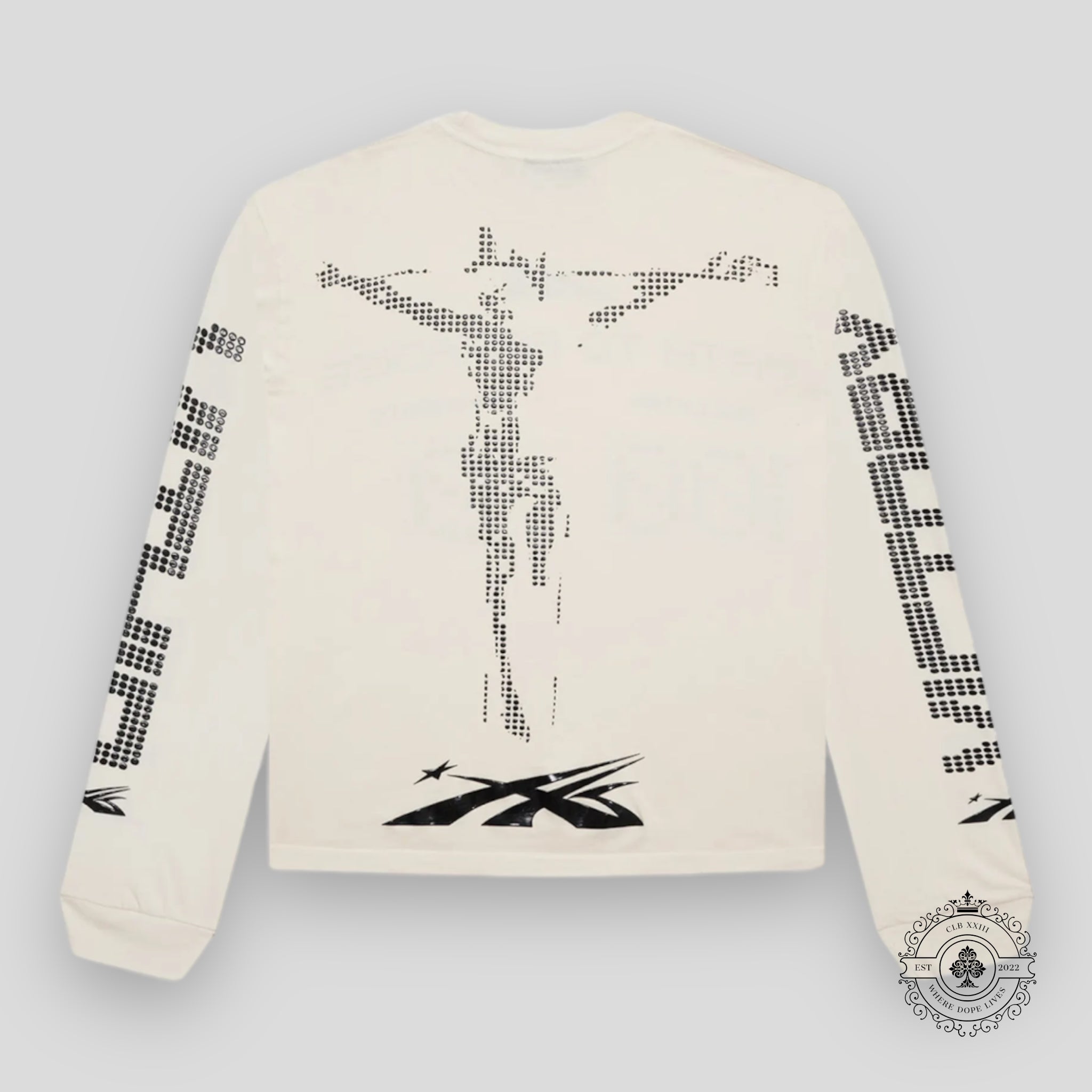 T-shirt manches longues Hellstar Scoreboard blanc
