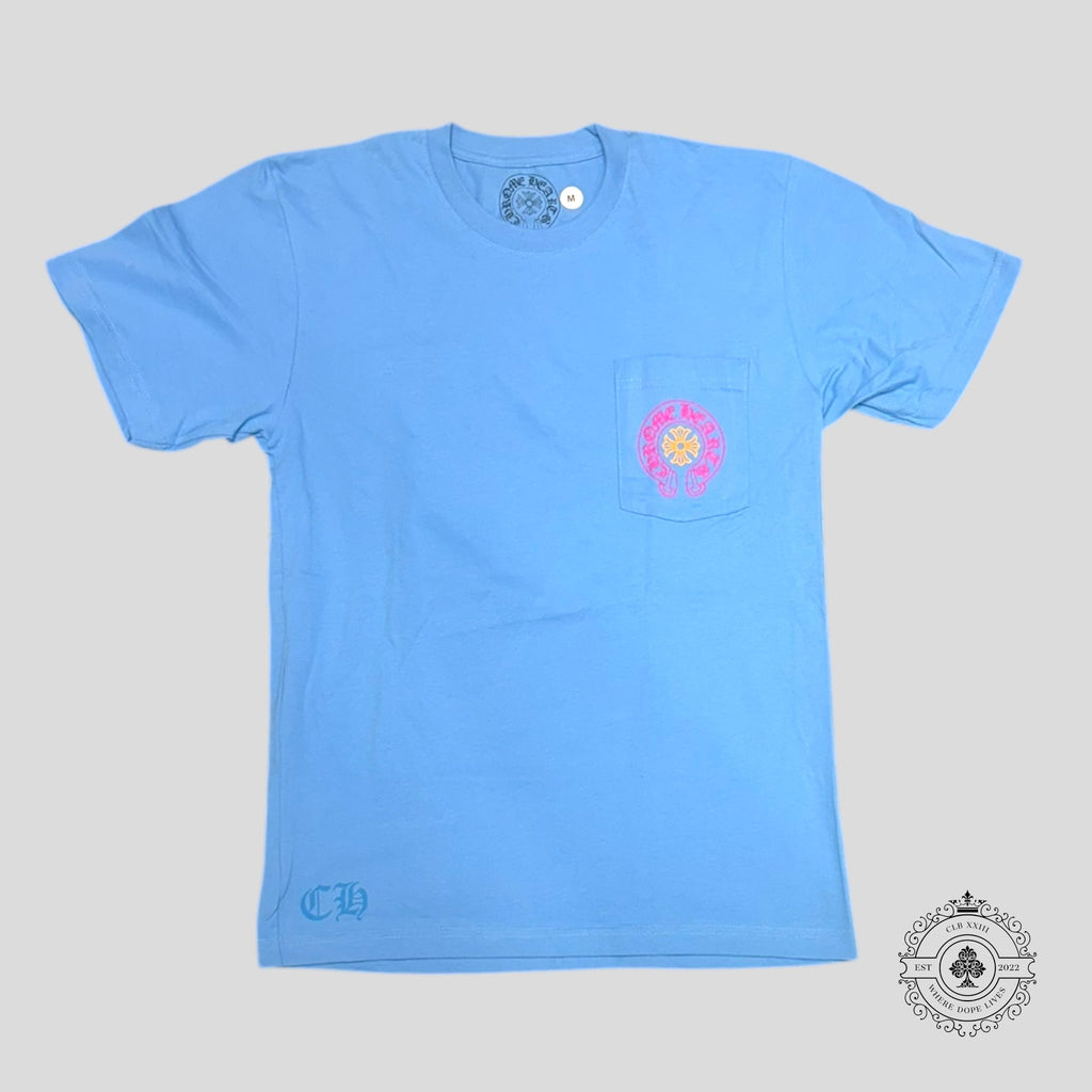 T-shirt exclusif Chrome Hearts Art Basel bleu