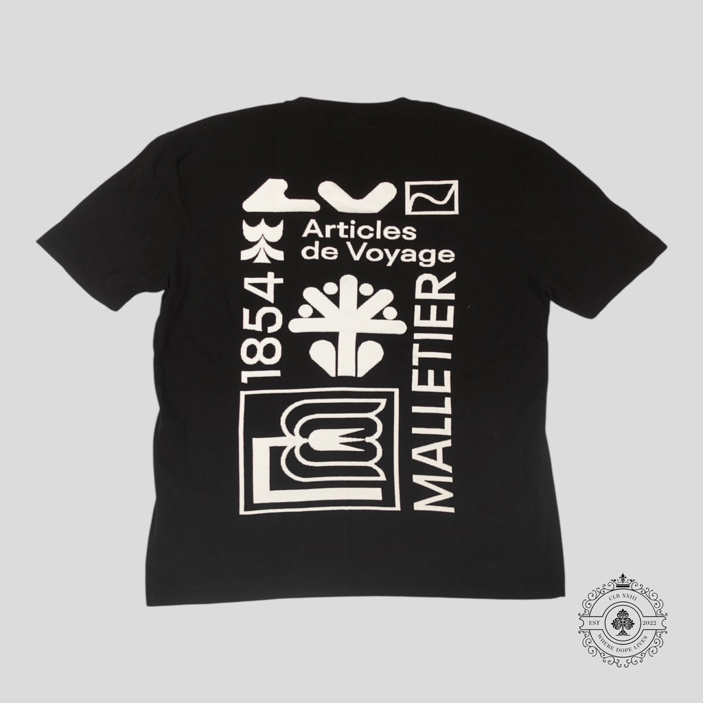 T-shirt à motif intarsia Louis Vuitton noir