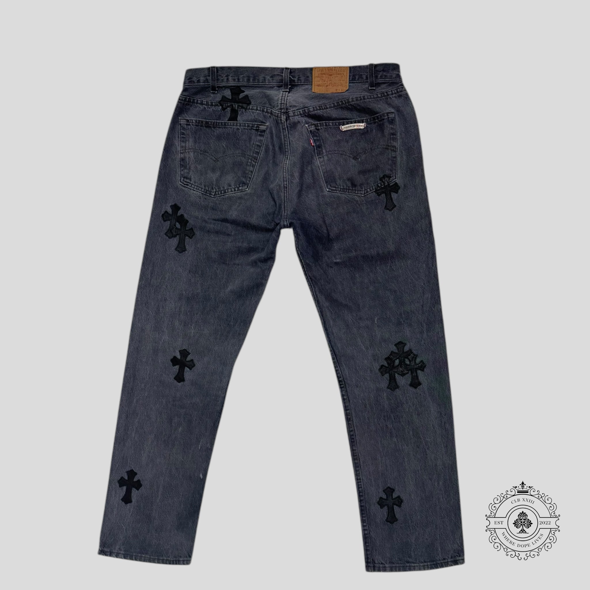 Jeans Chrome Hearts Levi Cross Patch noirs