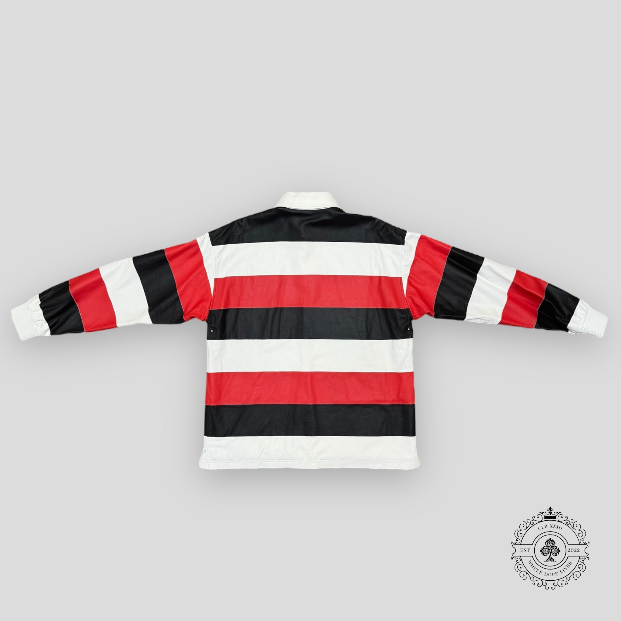 Polo de rugby Louis Vuitton en cuir intarsia à manches longues