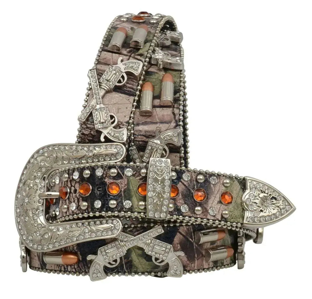Ceinture Camouflage cloutée Topaze 3D - Ceinture Femme