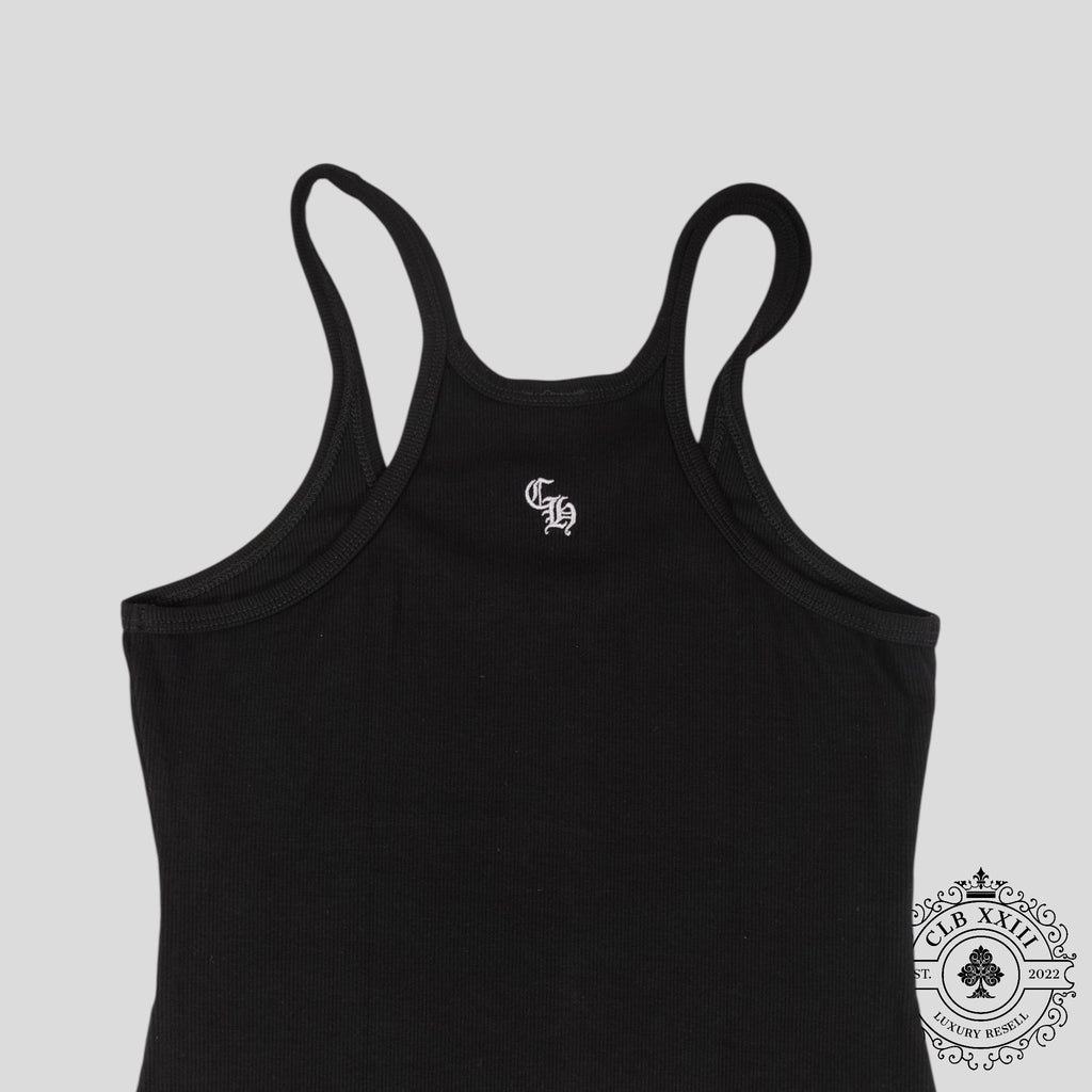 Débardeur noir pour femme Chrome Hearts avec logo Plus