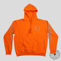 Sweat à capuche Chrome Hearts Miami édition exclusive avec logo fer à cheval, couleur orange