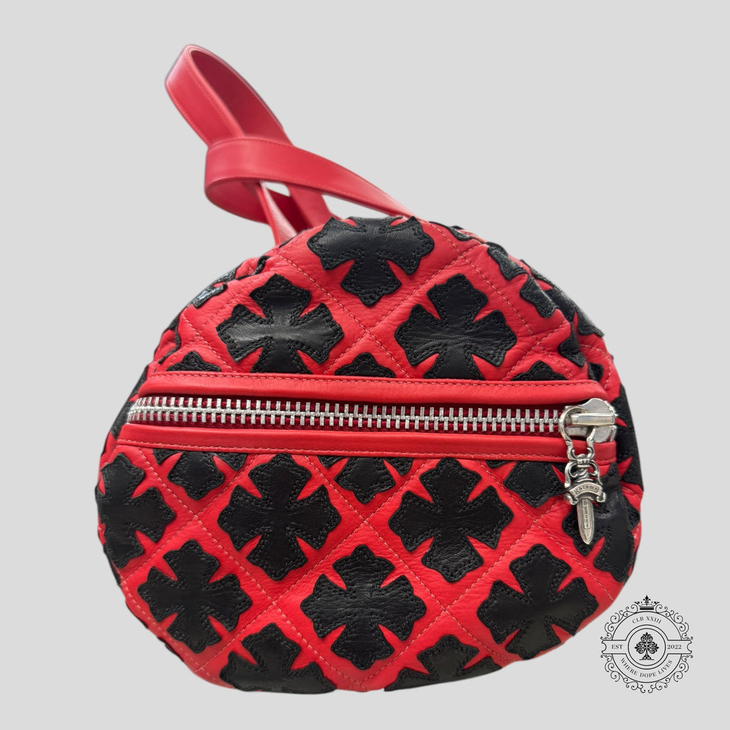 Mini sac polochon Chrome Heart Plus à motif, rouge