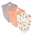 Ensemble de 3 bavoirs doudou | chevaux sauvages