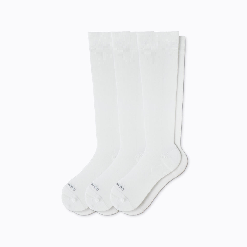 Chaussettes de compression mi-mollet – Lot de 3 couleurs unies