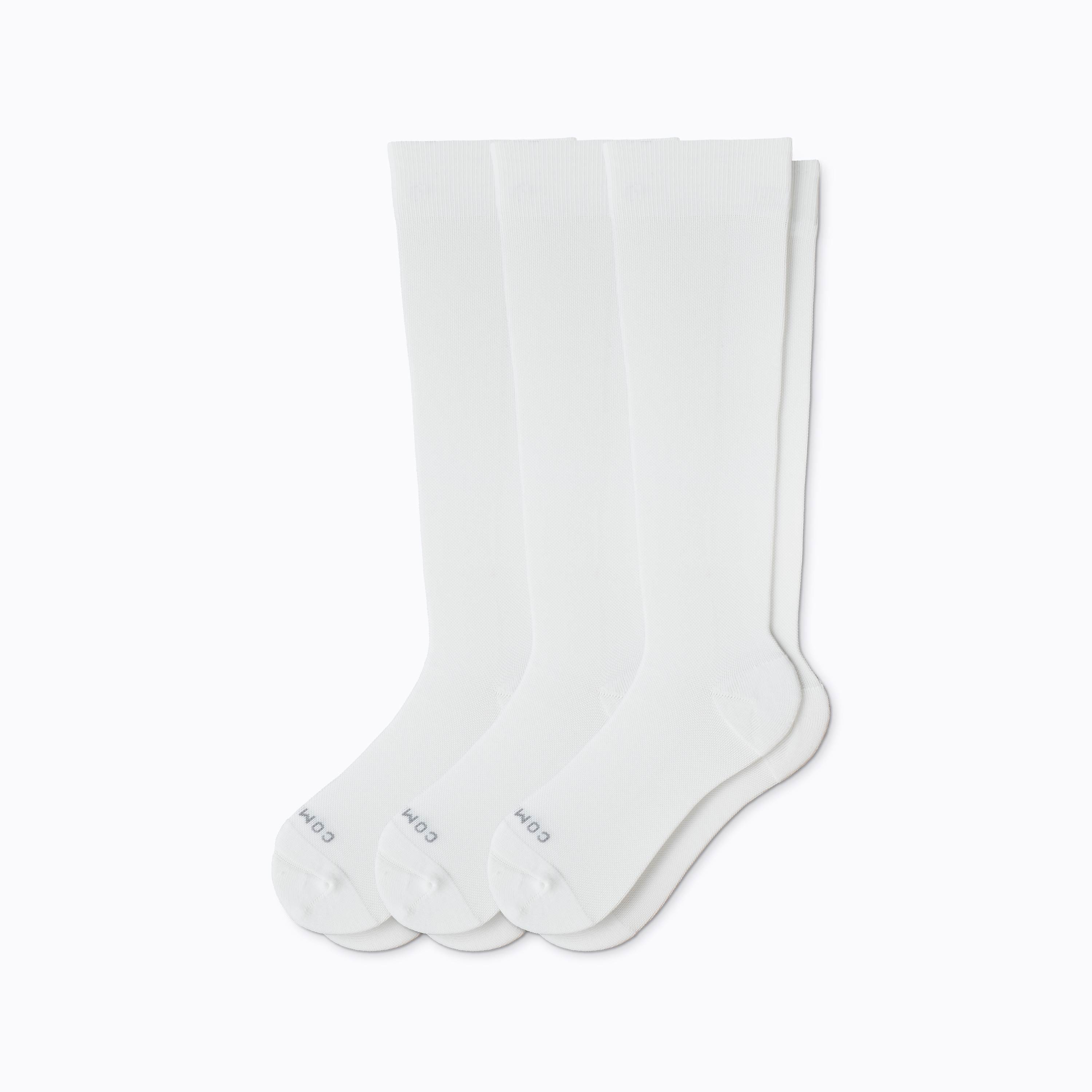 Chaussettes de compression mi-mollet – Lot de 3 couleurs unies