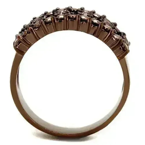 3W1163 IP Coffee Light Brass Ring – Solitaire ZC AAA Café Clair