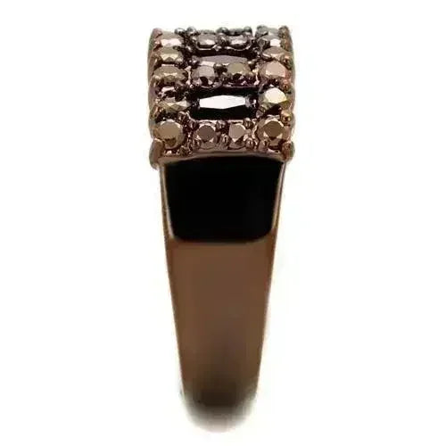 3W1163 IP Coffee Light Brass Ring – Solitaire ZC AAA Café Clair