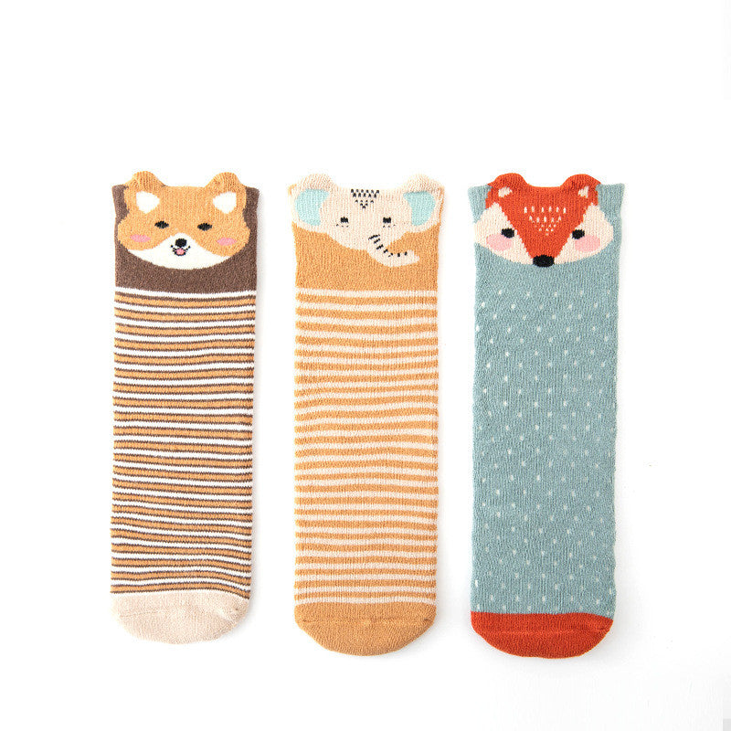 Chaussettes de Noël en coton unisexe pour bébés, 3 paires, pour garçons et filles, chaudes et douces