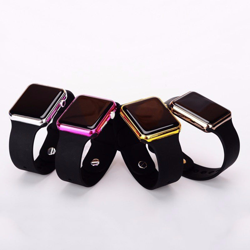 Montre enfant LED Sport Silicone Montres décontractées à affichage numérique pour enfants Montre numérique pour enfants simple Montres-bracelets électroniques élégantes et décontractées à affichage LED pour femmes, adolescentes et jeunes filles