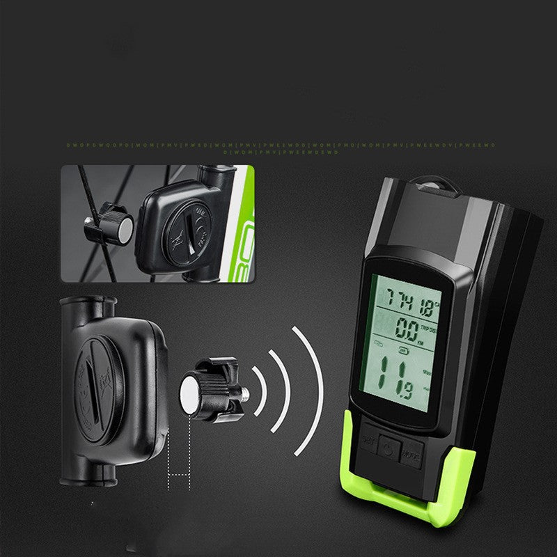 Lumières de vélo LED 4000mAh Ordinateur de vélo avec klaxon Lampe de poche rechargeable USB Compteur de vitesse de vélo étanche Ordinateur de vélo rechargeable USB avec klaxon de vélo puissant Compteur kilométrique de vélo étanche