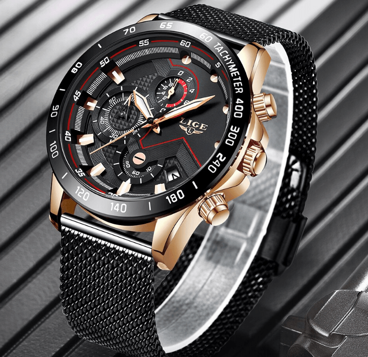 Montre Sport Étanche Homme Avec Bracelet En Acier Inoxydable Design Unique Cadeau Idéal Pour Votre Homme