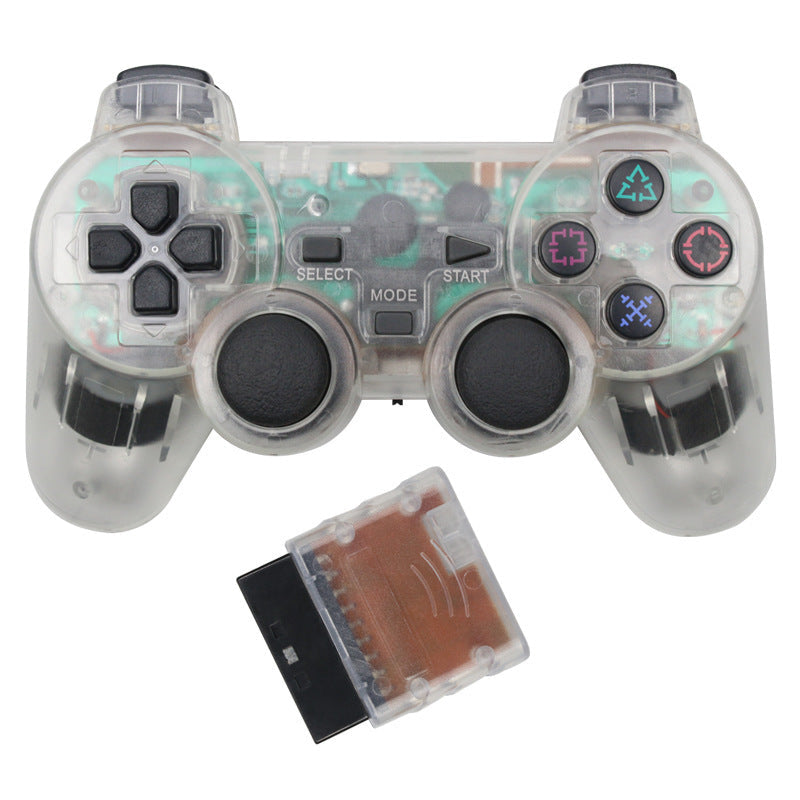 Manette de jeu Bluetooth sans fil Dual Shock, transparente et attrayante, compatible avec les PC portables