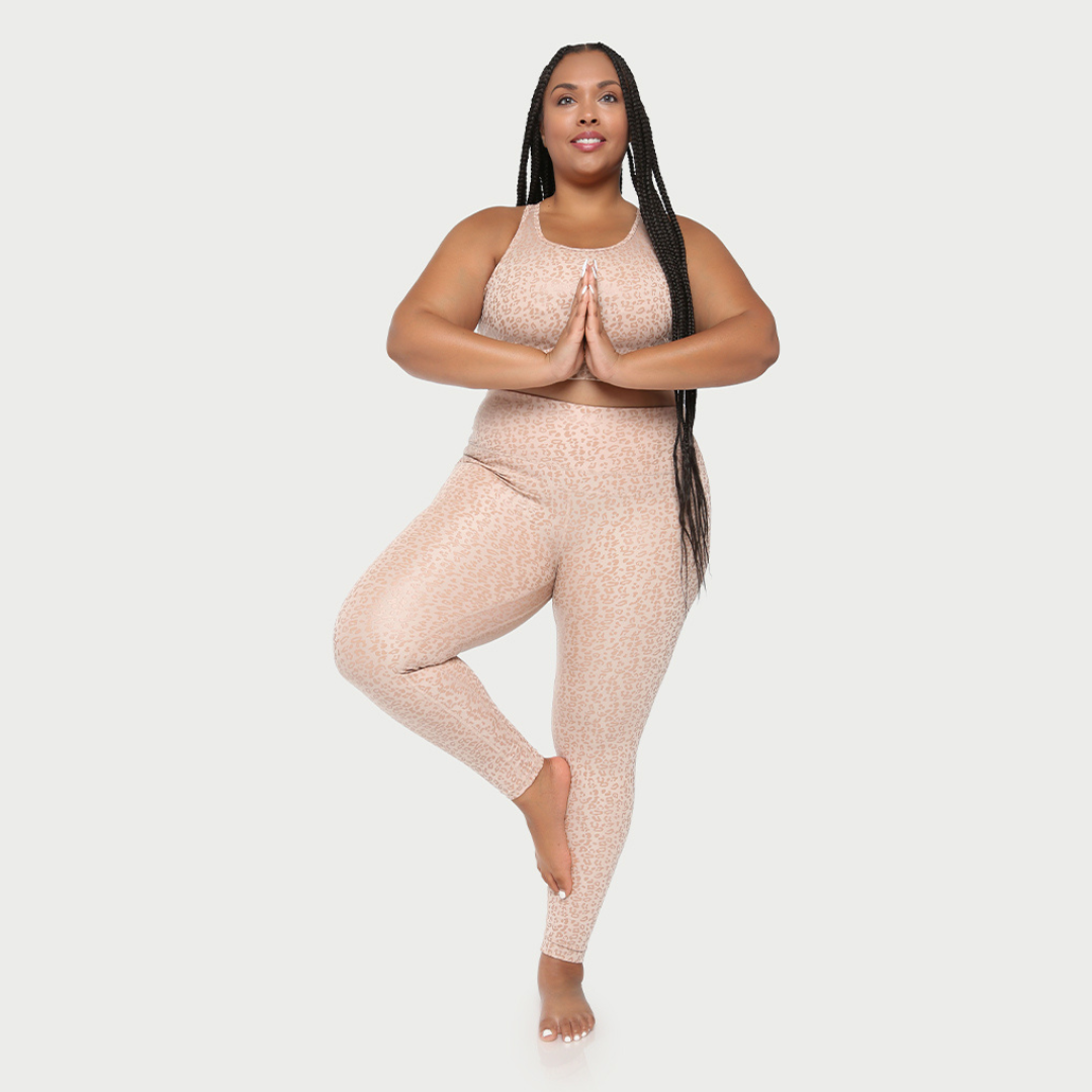 Legging actif guépard métallisé