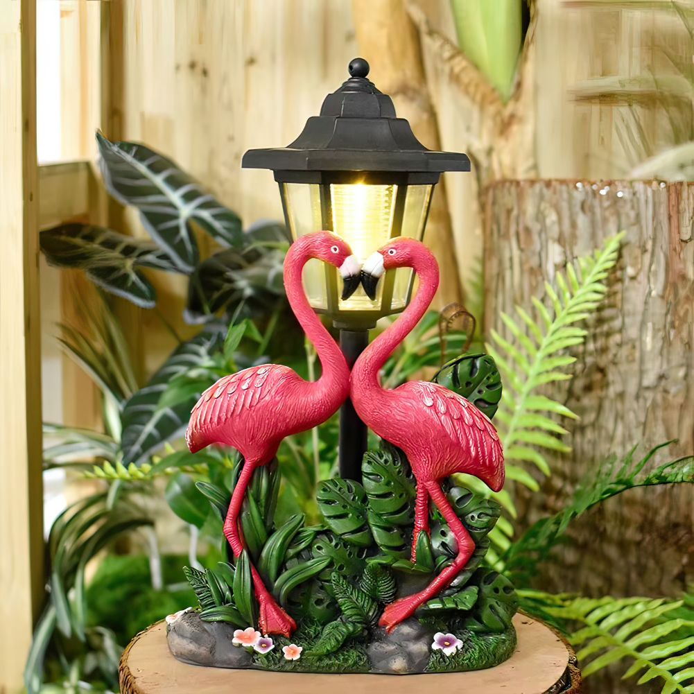 Lumière de jardin Flamant rose