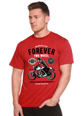 T-shirt graphique Forever Two Wheel à manches courtes en viscose de bambou et coton biologique pour homme