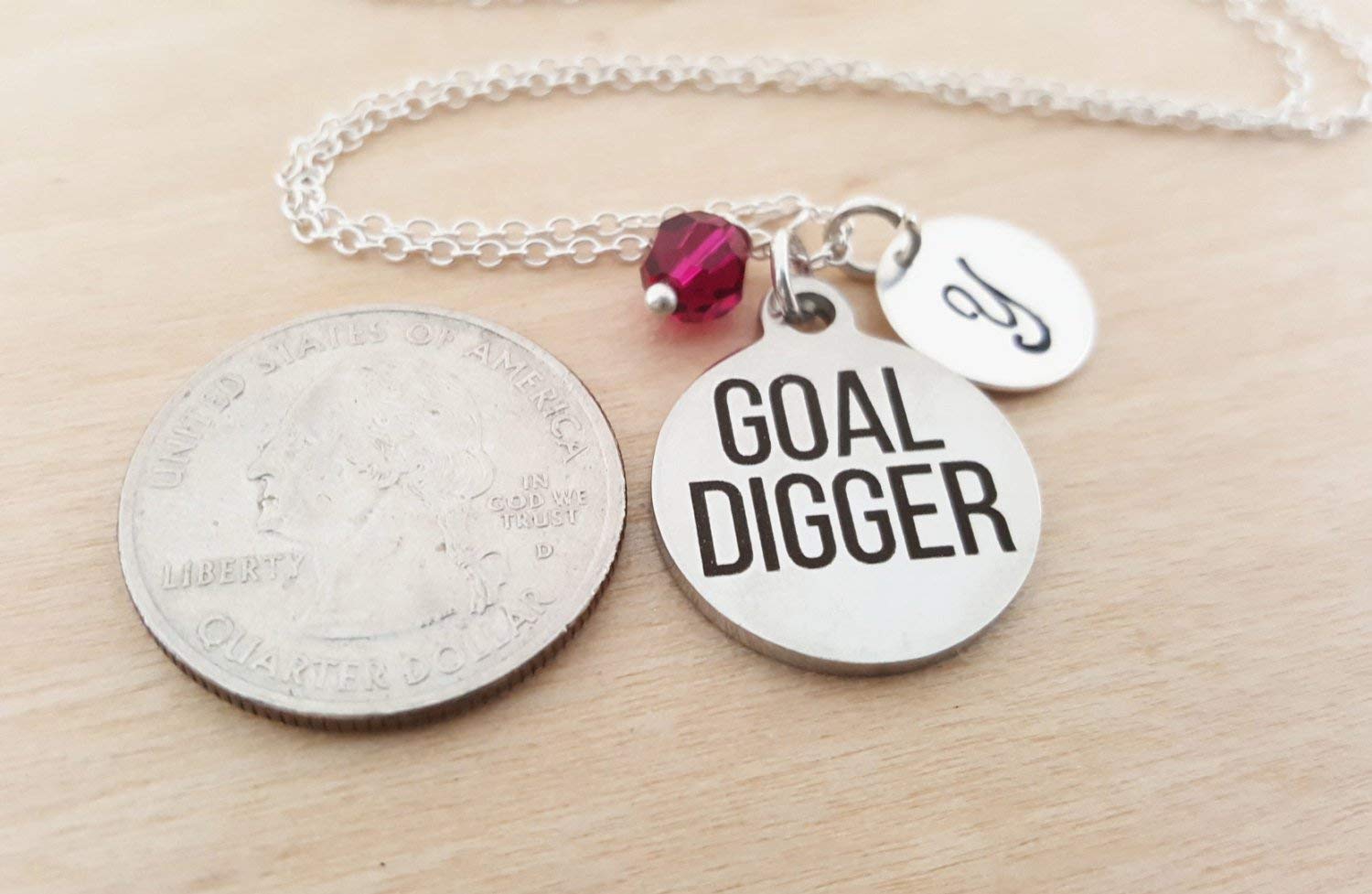 Collier Pendentif Goal Digger – Bijou Personnalisé en Argent Sterling