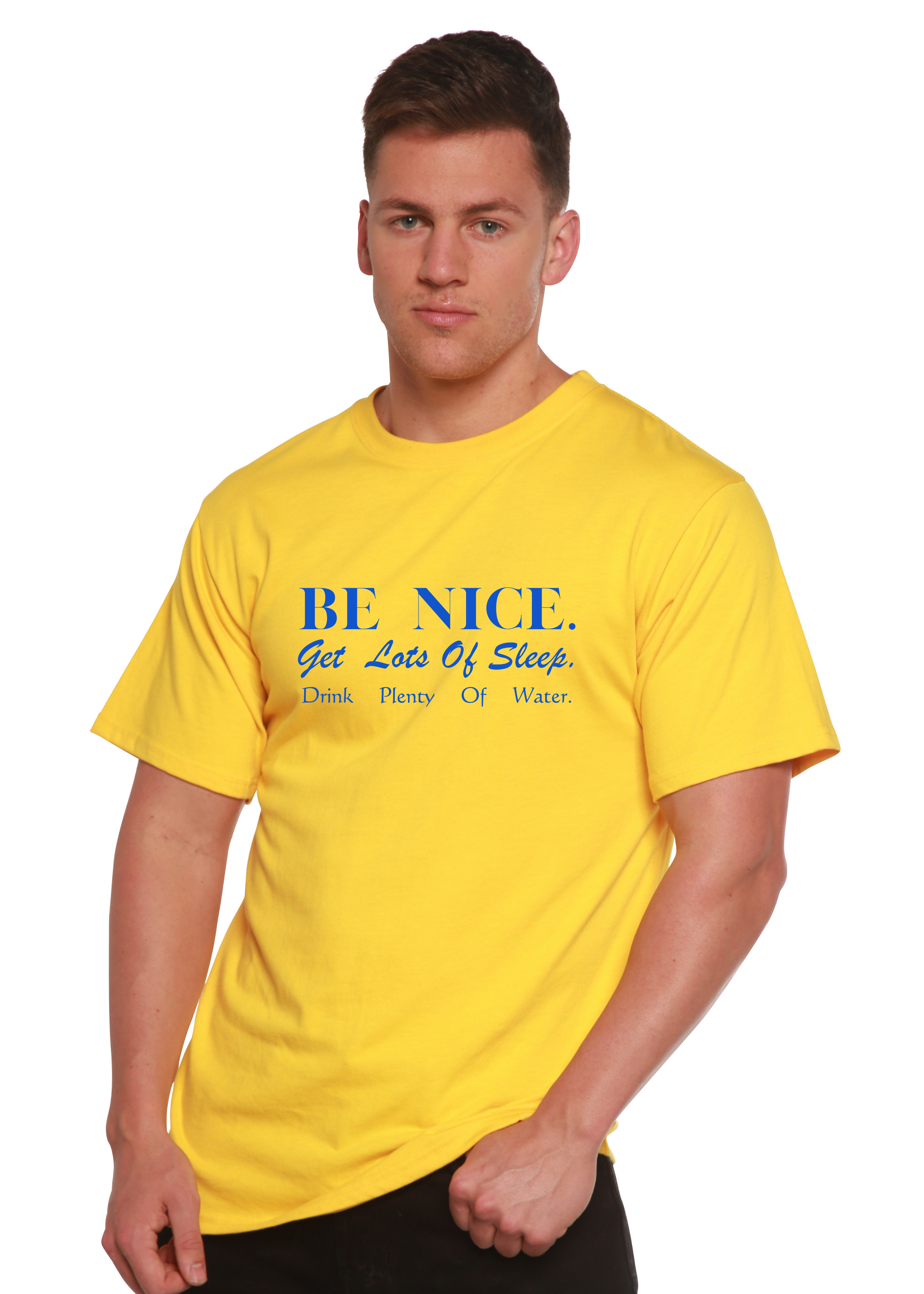 T-shirt graphique à manches courtes en bambou viscose/coton biologique Be Nice pour homme