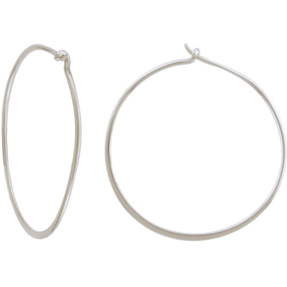 Boucles d'oreilles créoles demi-cercle martelées en argent sterling – 30 mm