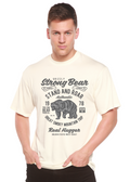 T-shirt graphique Strong Bear en bambou/coton bio à manches courtes pour homme